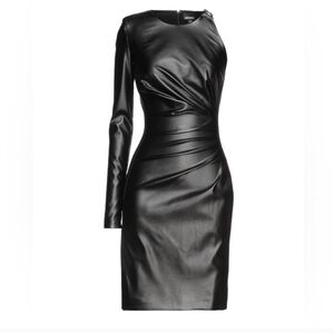 NWT Roberto Cavalli (Just Cavalli) Faux Leather One-sleve Dress - IT 42 / US 6